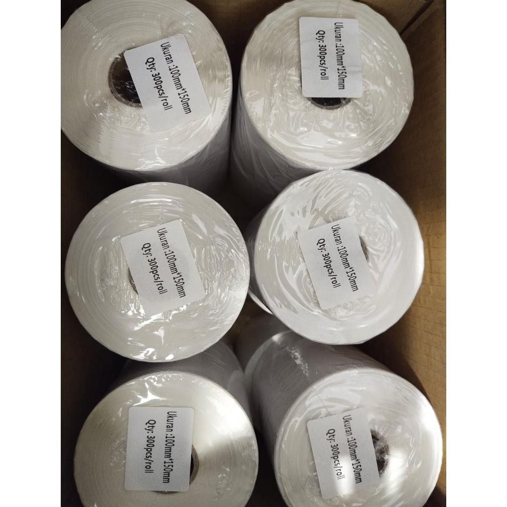 

JH8 THERMAL LABEL BARCODE 100X150 mm KERTAS STICKER DIRECT THERMAL LABEL BARCODE 300pc