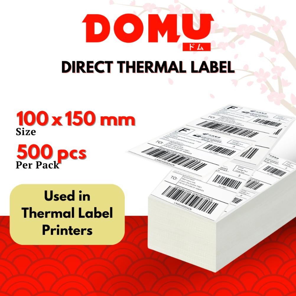 

JH8 Kertas Sticker Label Thermal Resi 100x150 mm Lipat | Isi 500 Lembar per Pack