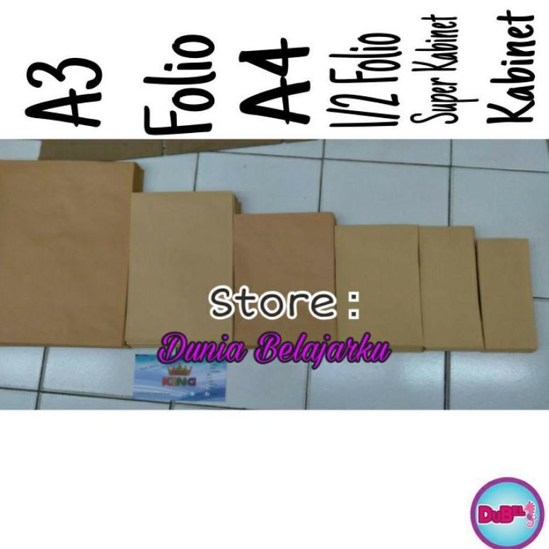

JH8 Amplop Coklat Folio King 35x24cm 80gsm Isi 100 Lembar [Pack]