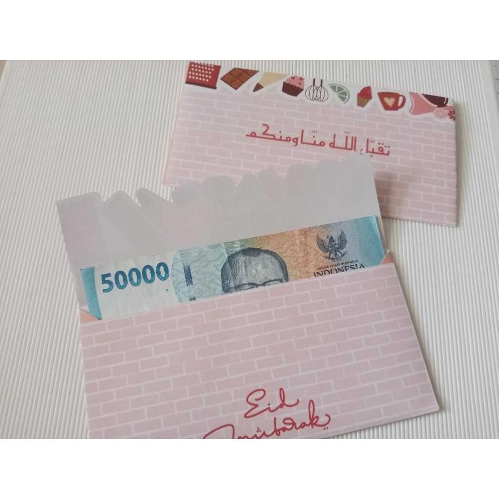

JH8 Amplop Lebaran Panjang Isi 10 Uang Tanpa Dilipat Angpao THR Lucu Unik Aesthetic