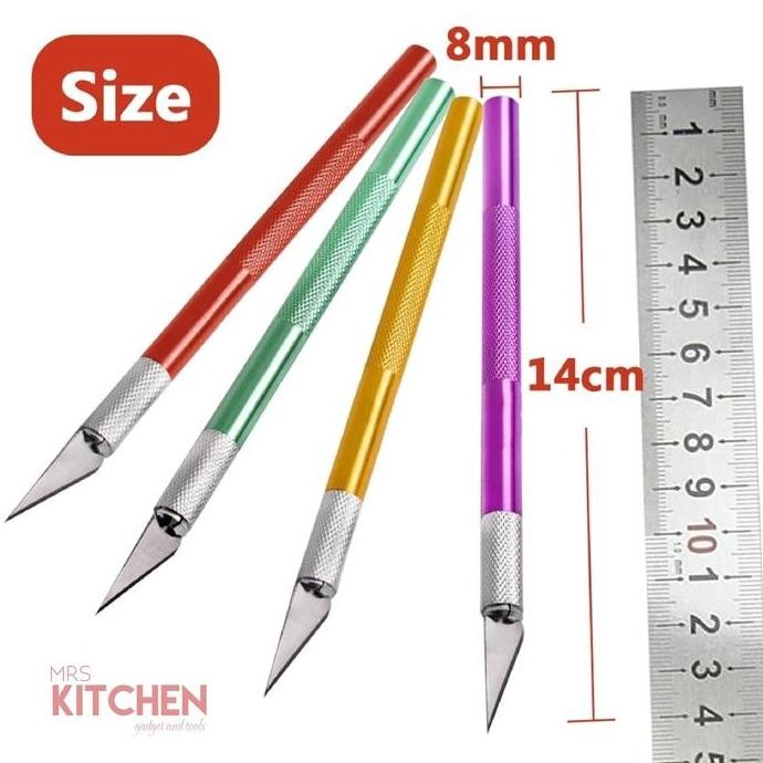 

ready !!! PISAU MODELING HOBBY KNIFE CARVING ART CRAFT PEN TOOLS WITH 6 BLADES