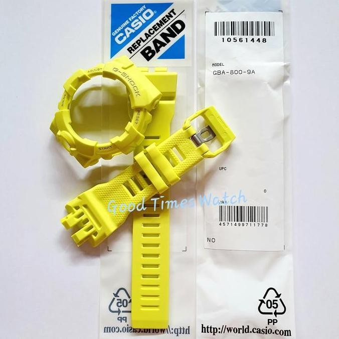 new  PAKET STRAP BEZEL G-SHOCK GBA-800-9A GBA 800 CASIO ORIGINAL