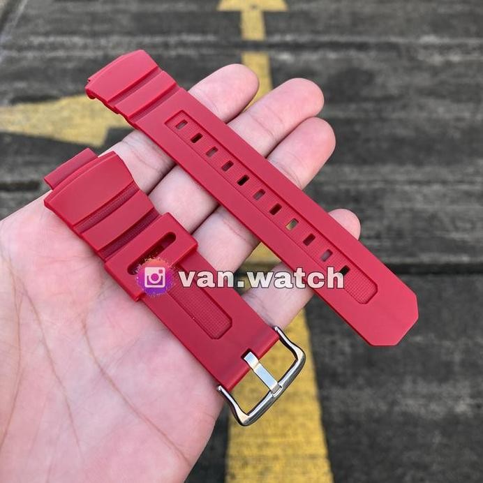 new  Strap Casio Gshock AW 591 / AW591 Merah Aftermarket
