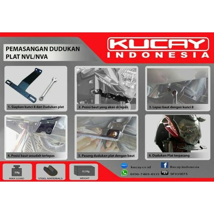 new  Motor. Breket Dudukan Plat Nomor Yamaha Vixion Original Kucay