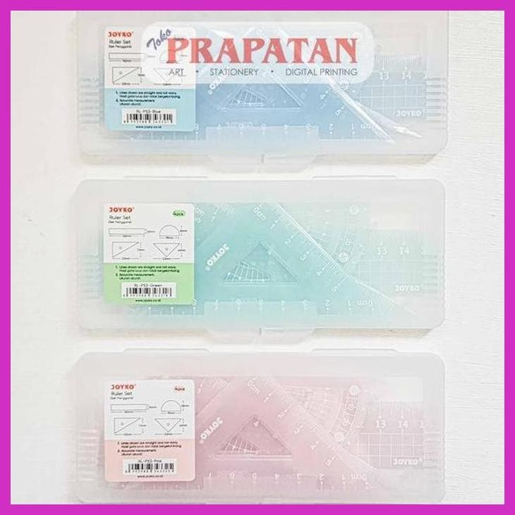 

( SEKOLAH / LUKIS ) PROMO PENGGARIS SET JOYKO RL-PS3 | RULER SET (SENI / MENGGAMBAR / ART / KERAJINAN ) GOOD QUALITY