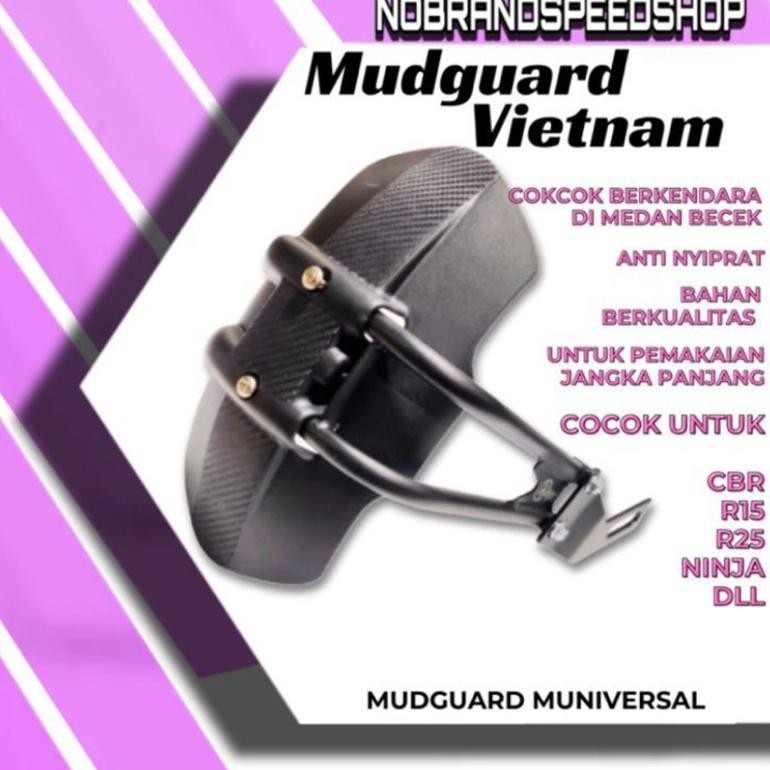 MUDGUARD CARBON MU-FACTORY SPAKBOR KOLONG PENAHAN LUMPUR MOTOR UNIVERSAL XABRE NINJA VIXION BYSON TI