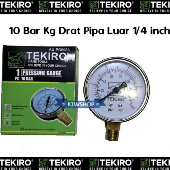 TGR Manometer 10 bar TEKIRO Pressure Gauge 10 bar TEKIRO Manometer 10kg TEKIRO Mano Meter 10 bar TEK