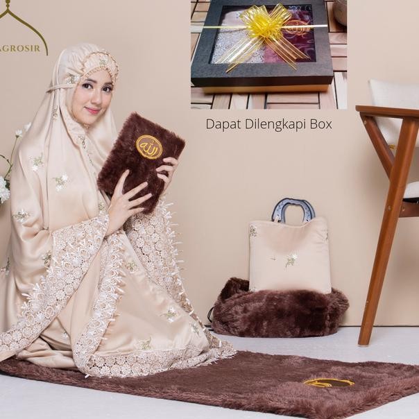 Full Set Mukena Dewasa Syafira Sajadah Travel Alquran