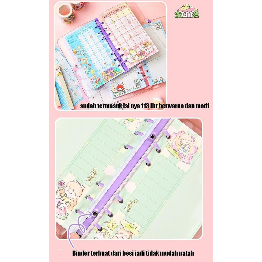 

BUKU DIARY BINDER JOURNAL PLANNER ANAK TRANSPARAN BUKU CATATAN HARIAN