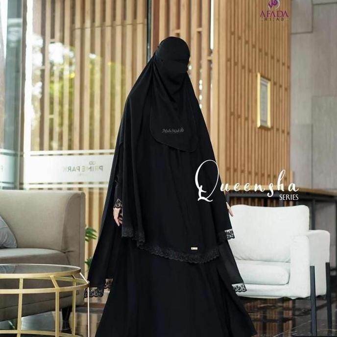 Queensha Gamis Set Khimar Instan Cadar Bandana Syari Afada Hijab