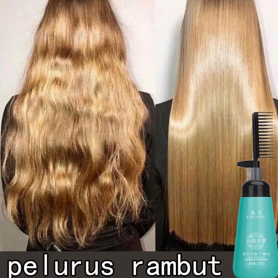 krim pelurus rambut permanen/ pelurus rambut tanpa catok pinky soothing meluruskan lengket kembali/ 