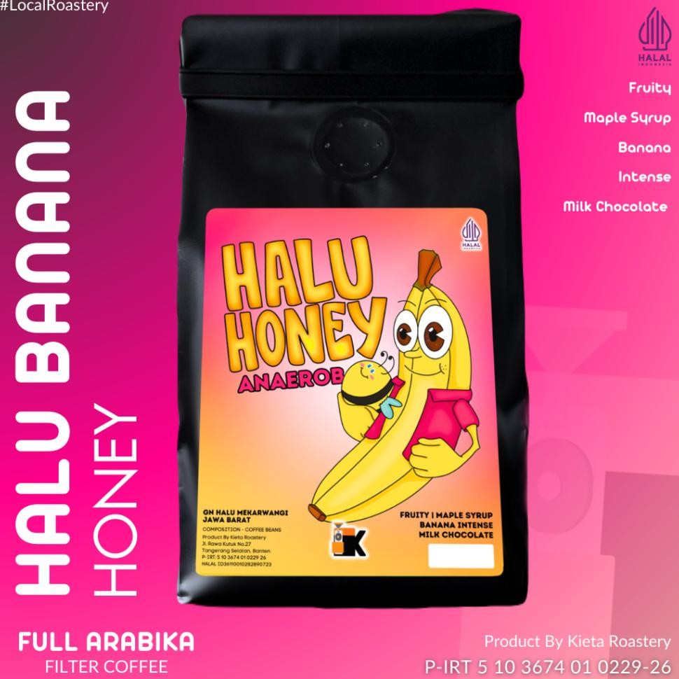 

Kopi Arabika Gunung Halu Honey Banana 200Gr