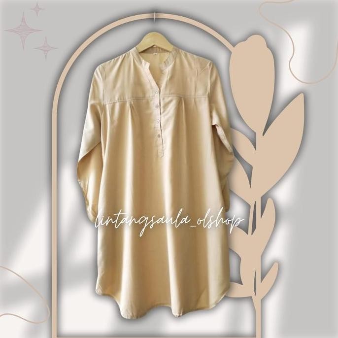 Tunik Polos Viscose Jumbo Cream