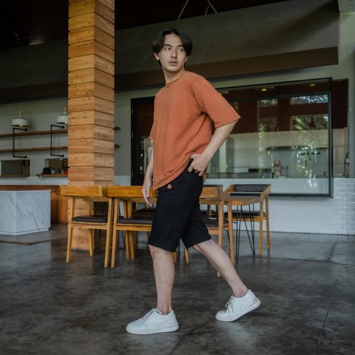 Bapin Celana Chino Pendek Pria Slim Fit Katun Scoth Kain Lembut