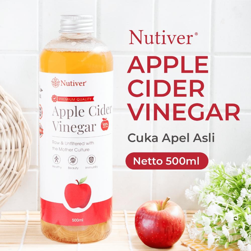 

NUTIVER Cuka Apel Organik With The Mother 500ml / Apple Cider Vinegar