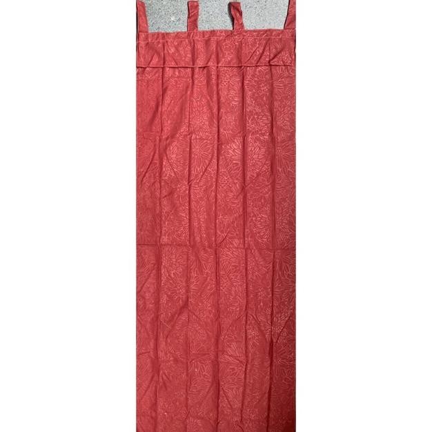 Ter-98 [ Jendela ] Gorden Tali Jendela + Poni Motif Embos / Emboss / Polos Merah Maroon