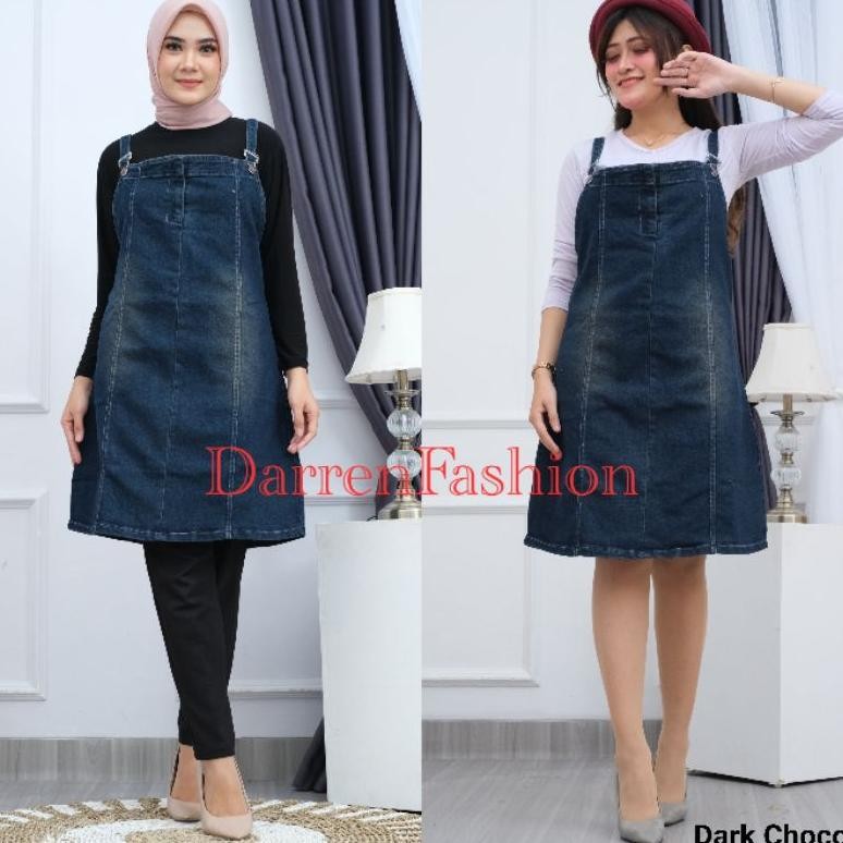 Special Rok Overall Jeans Tessa Premium . Rok Jeans Overall Tessa . Rok Overal Pendek . Overal Jeans