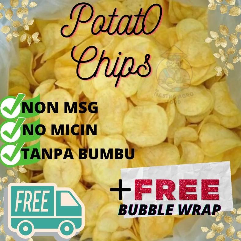 

Termurah 1 Kg Nastra Keripik Kentang Kiloan Curah Rasa Tawar/Original Tanpa Bumbu / Kentang Manohara