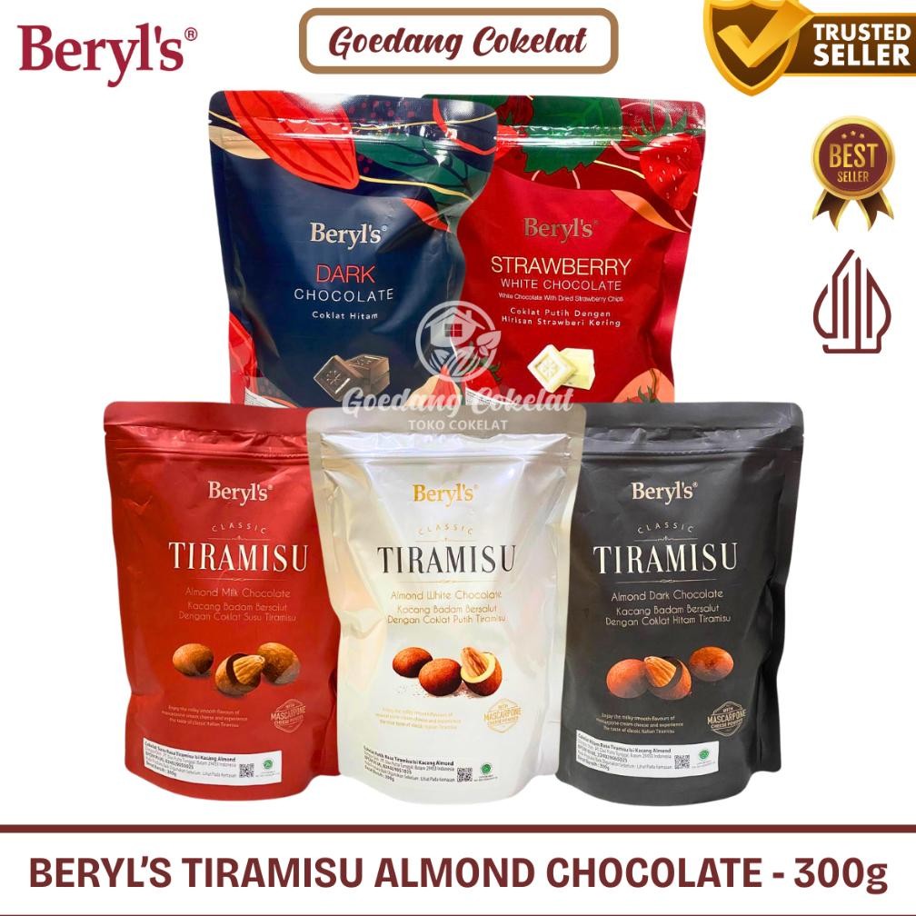 

Beryl's Beryls Classic Tiramisu Almond Green Tea Milk White Dark Chocolate With Dried Strawberry 300g