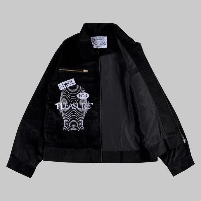 Evilspirit Jacket Corduroy - Headache Black Unisex Atasan Jaket Pria Wanita Cowok Casual Panjang Dis