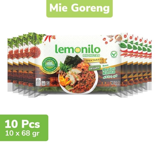 

TERMURAH 10 Pcs Lemonilo Mie Instan Goreng Pedas Korea 68g Siap kirim
