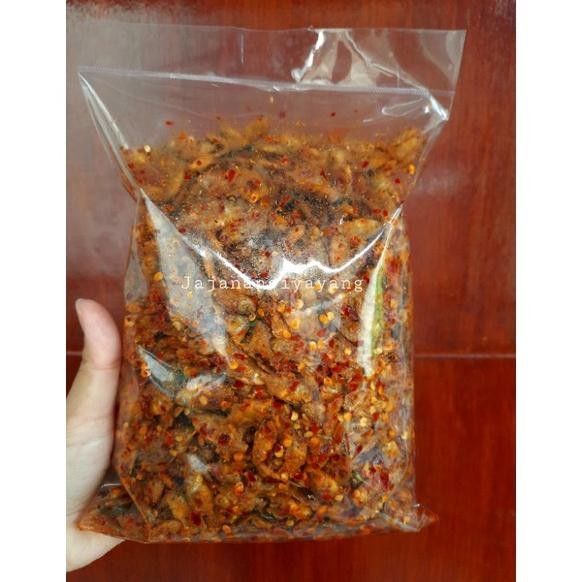 

Baby Fish /Ikan Pepetek Crispy 500Gr Kriuk Cikruh Pedas Jeruk Gurih Jajanan Cemilan Kerupuk Keripik Krispi