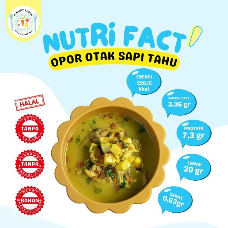 

Eelic Opor Otak Sapi Tahu Santan (Catering Makanan Bayi Frozen) Lij-56