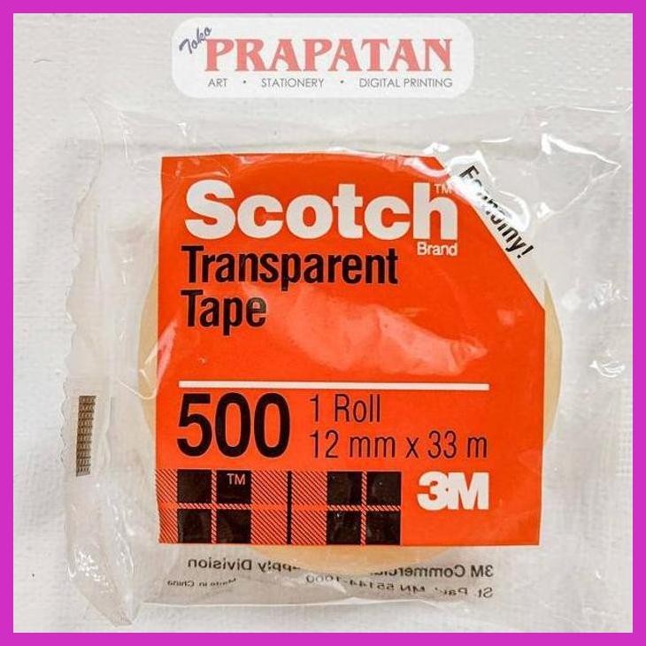 

( SEKOLAH / LUKIS ) COD SCOTCH TRANSPARENT TAPE 500 12MM X 3M / ISOLASI BENING / SELOTIP (SENI / MENGGAMBAR / ART / KERAJINAN ) PRIVASI AMAN