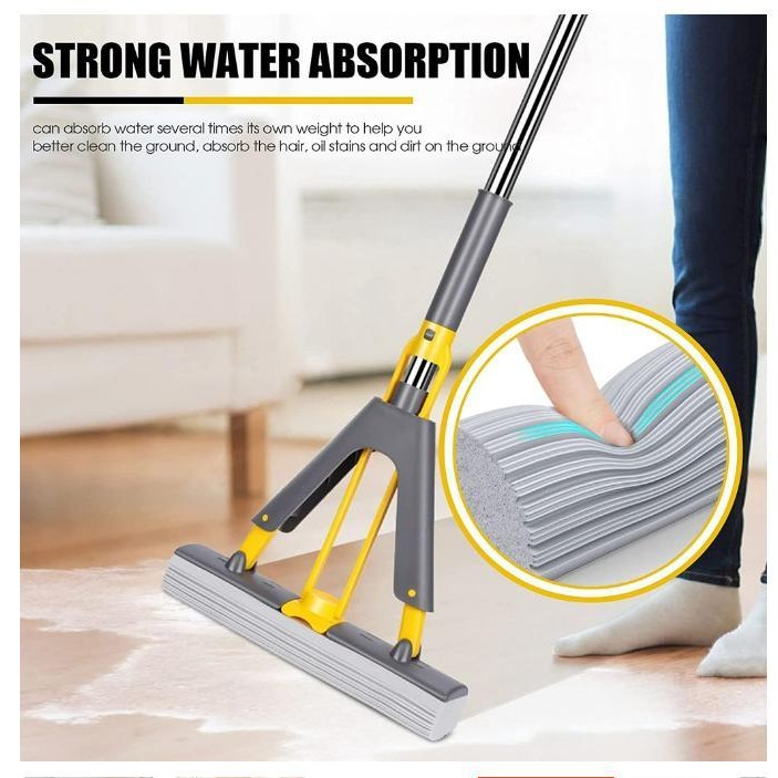 Mop | Alat Pel Set Peras Karet Pembersih Lantai | Pel Karet Bulat | Pel Sponge | Pel Lantai Peras Ot