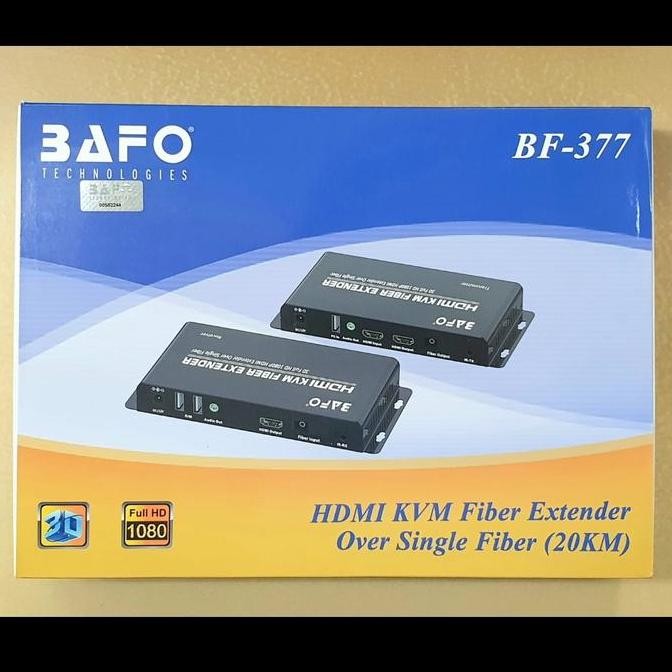Kvm Hdmi Extender Over Fiber Optic (Support 20Km) Bafo Bf 377 New Stok