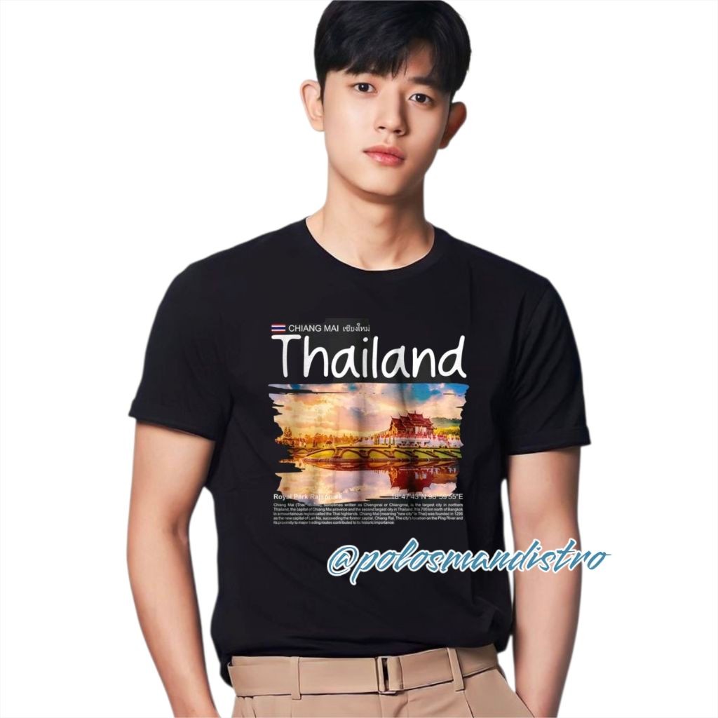 kaos oleh oleh thailand KOTA CHIANG MAI / BAJU SOUVENIR ///KAOS KOTA THAILAND SERIES OLEH-OLEH LIBUR