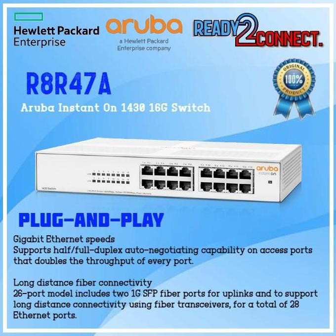 Hpe Aruba R8R47A Instant On 1430 16G Switch New Stok