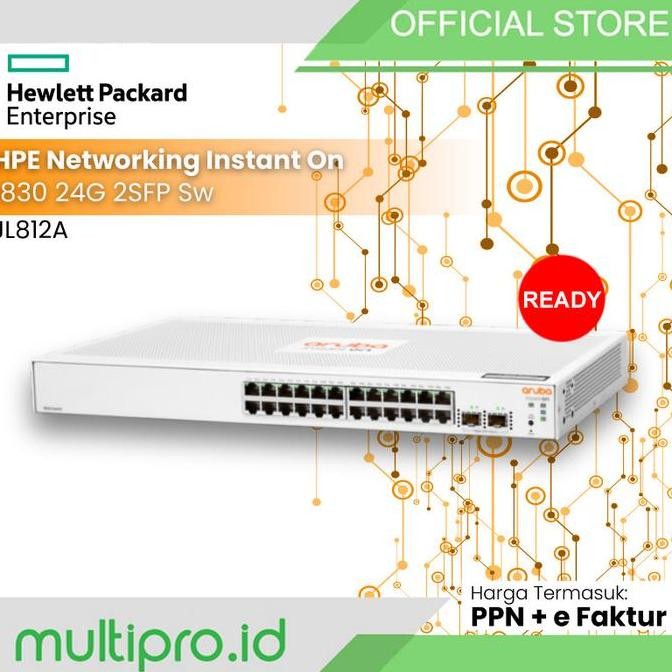 Hpe Switch Aruba Ion 1830 24G 2Sfp Jl812A New Stok