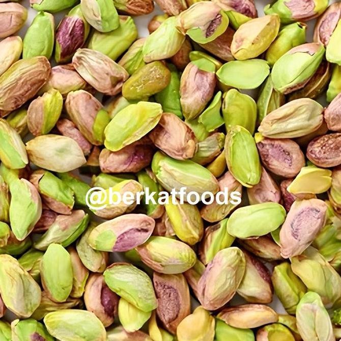 

best produk] Raw Pistachios Kernels / Kacang Pistachio Mentah Kupas Biji Kunafa / Fustuk Nuts Tanpa Kulit Import