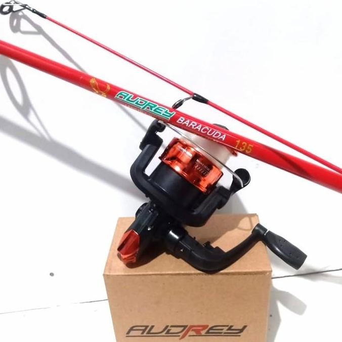 1 set alat pancing joran sambung 135 dan reel pancing tinggal strike [terbaik]