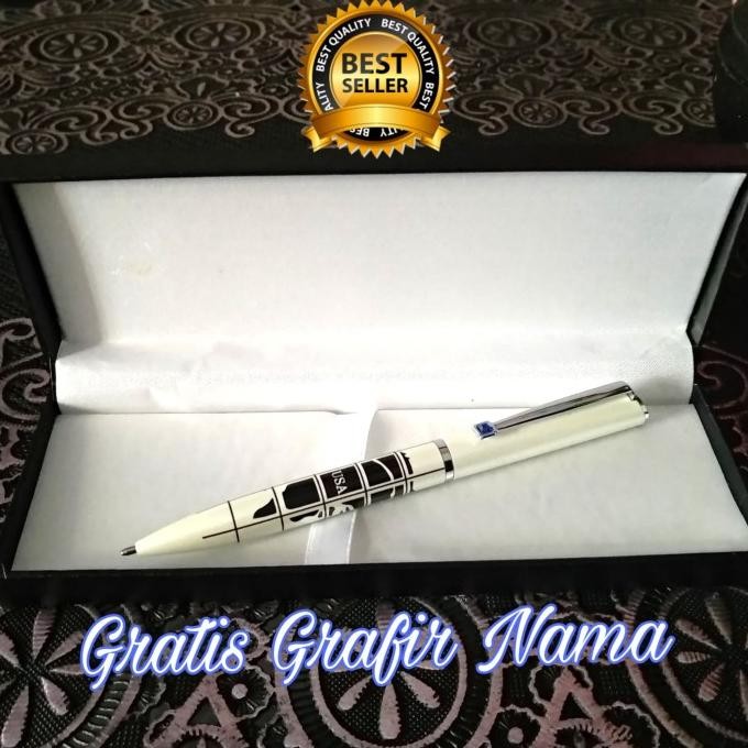 

Produk Baru!! usa pearl white pulpen exclusive & mewah gratis grafir nama bkn parker
