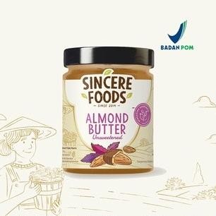 

organic almond butter unsweetened sincere selai kacang almond 225g termurah