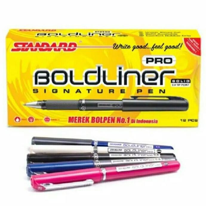 

Pulpen Standard Boldliner Pro Solid 0.8 Mm Stok Terbatas