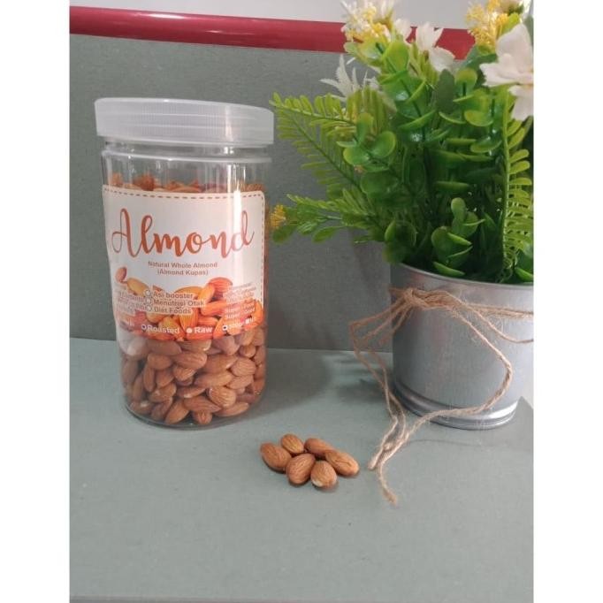 

kacang almond kupas panggang toples 500gr termurah