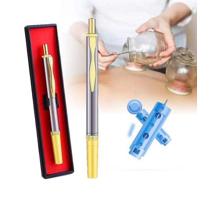 

Produk Baru!! Lancet Pen Adjustable Jarum Tes Darah Portable Lancing Device Pulpen Bekam Plus Jarum Stainless Jarum Pen