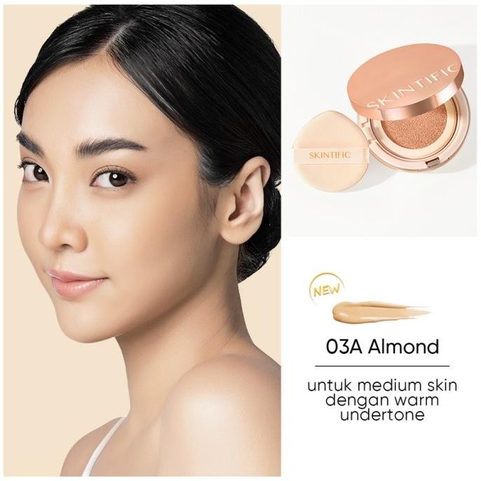 

skintific cover all perfect cushion spf 35 pa+++foundation - 03a almond termurah