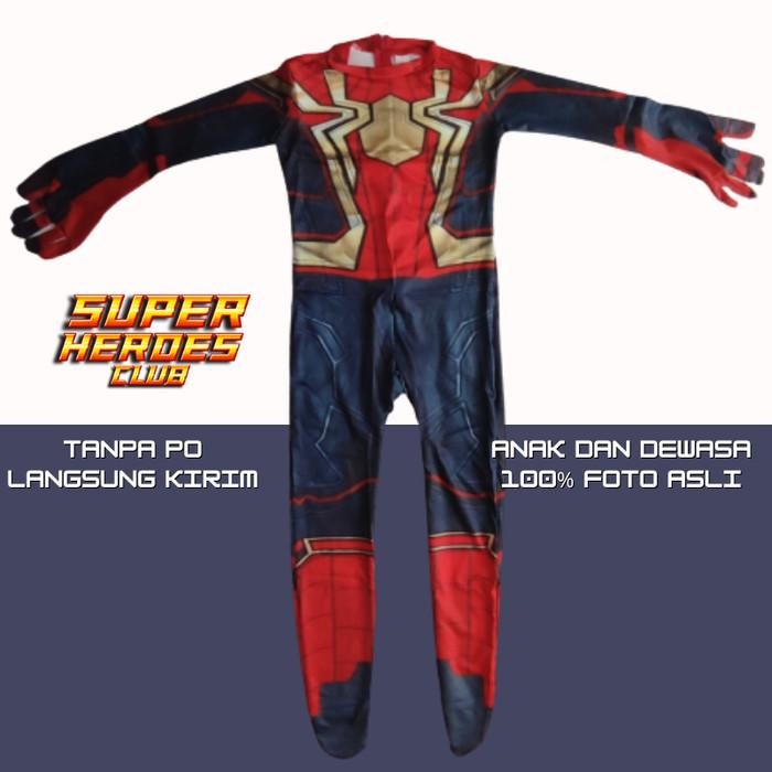 New 100% Originalll Kostum Spiderman No Way Home Anak Dewasa Baju Cosplay Superhero Import New Best 