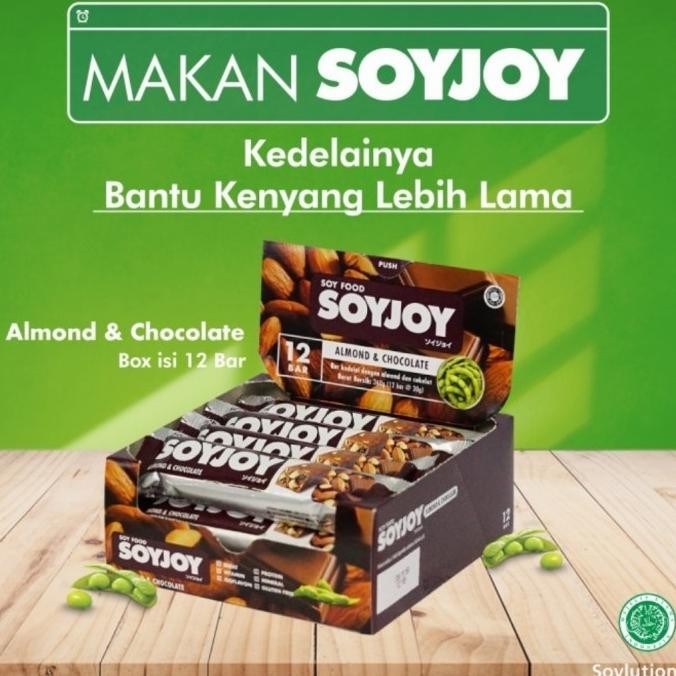 

soyjoy almond & chocolate 1 box isi 12 termurah