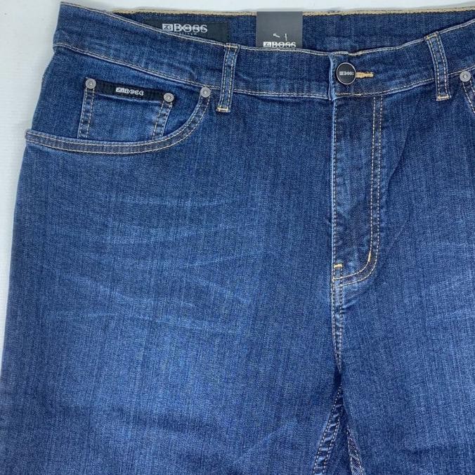 ZG BOSS Celana Jeans Stretch Pria Warna Biru ( Light Blue ) Terlaris