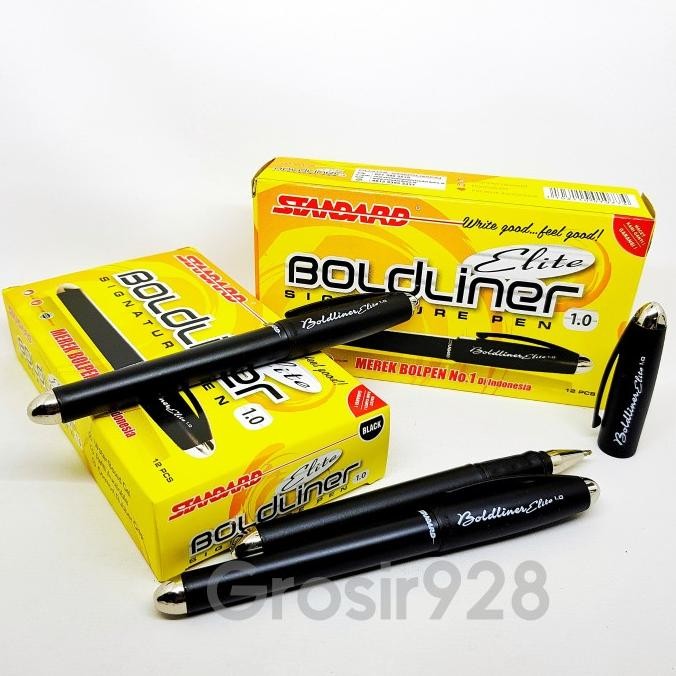 

Produk Baru!! (Per 12) Pen / Pulpen Gel 1.0 Standard Bold Liner ELITE Black