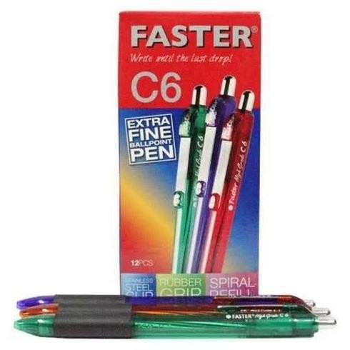 

Produk Baru!! Pulpen pen faster c6 cetrek biru-hitam ( 12 pcs )