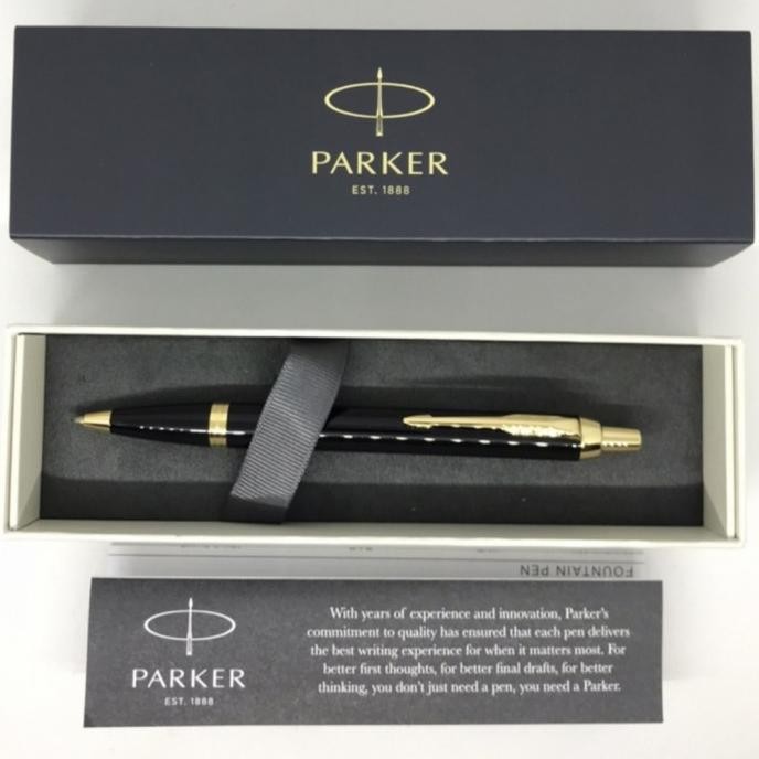 

Pulpen Mewah Parker Original New Im Black Gold/Slv -Gratis Grafir Nama Stok Terbatas