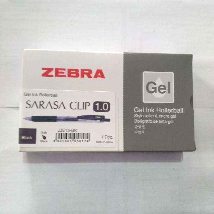 Pulpen Zebra Sarasa 1,0 Hitam & Biru / Bolpoint Zebra Sarasa 1,0 Stok Terbatas