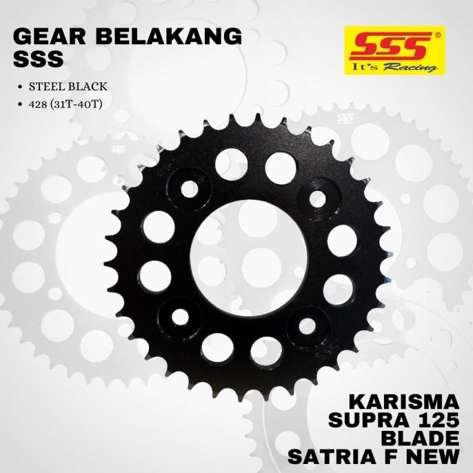 Promo Gear Gir Karisma Supra 125 BALDE FU NEW sss 428 31 - 40 Steel Black COD