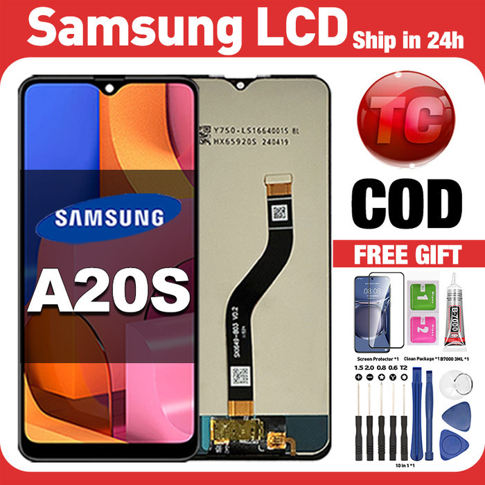 Original Lcd SAMSUNG A20S fullset ori asli Layar hp touchscreen Sentuh Versi Tinggi COD